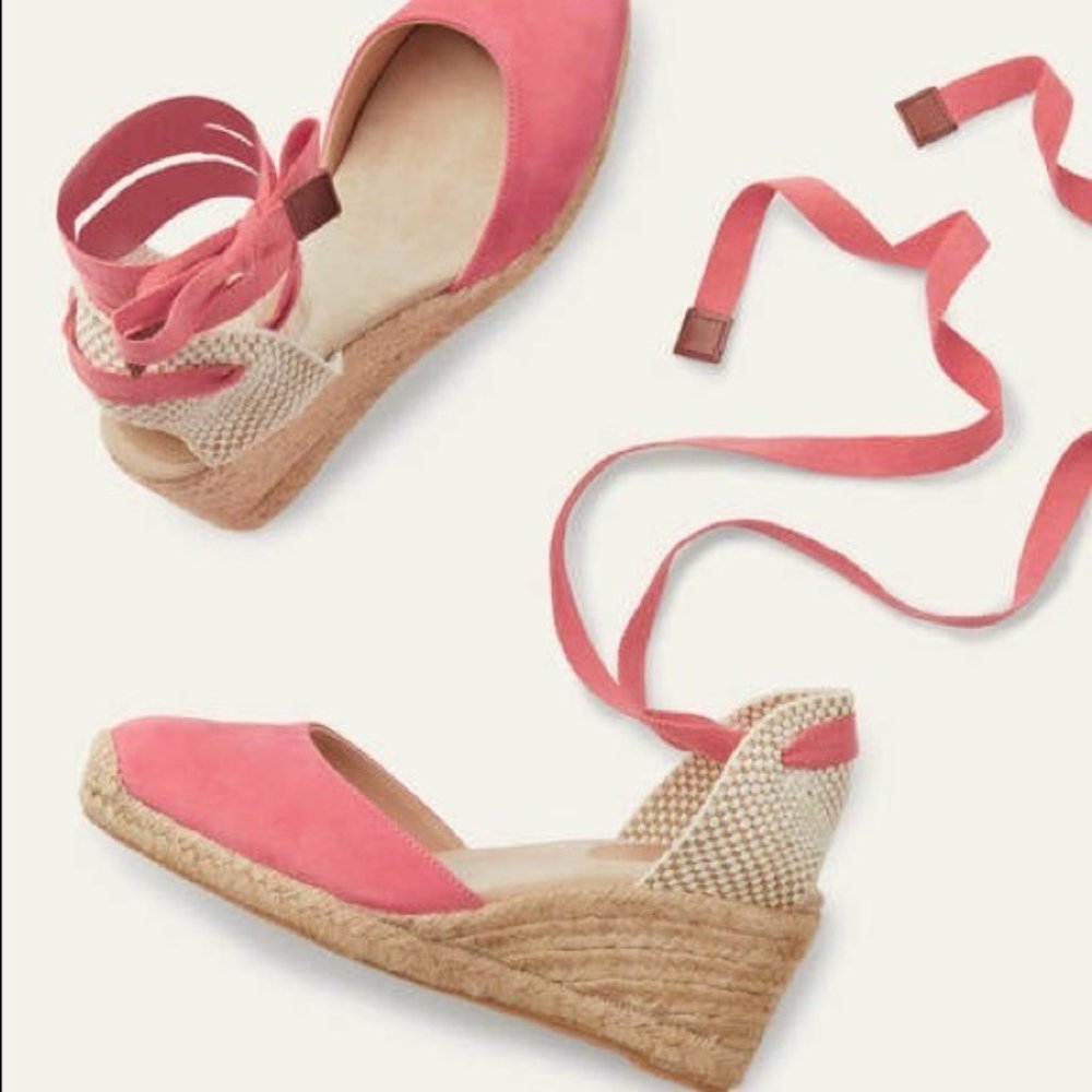 Boden Cassie Azalea Suede Espadrilles NWOT